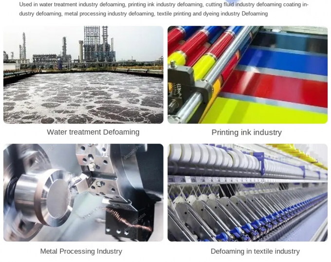 Przemysłowe oczyszczanie ścieków Drukowanie tekstyliów Barwienie tłumienia pianki Silikonowy środek przeciwpieniący 6